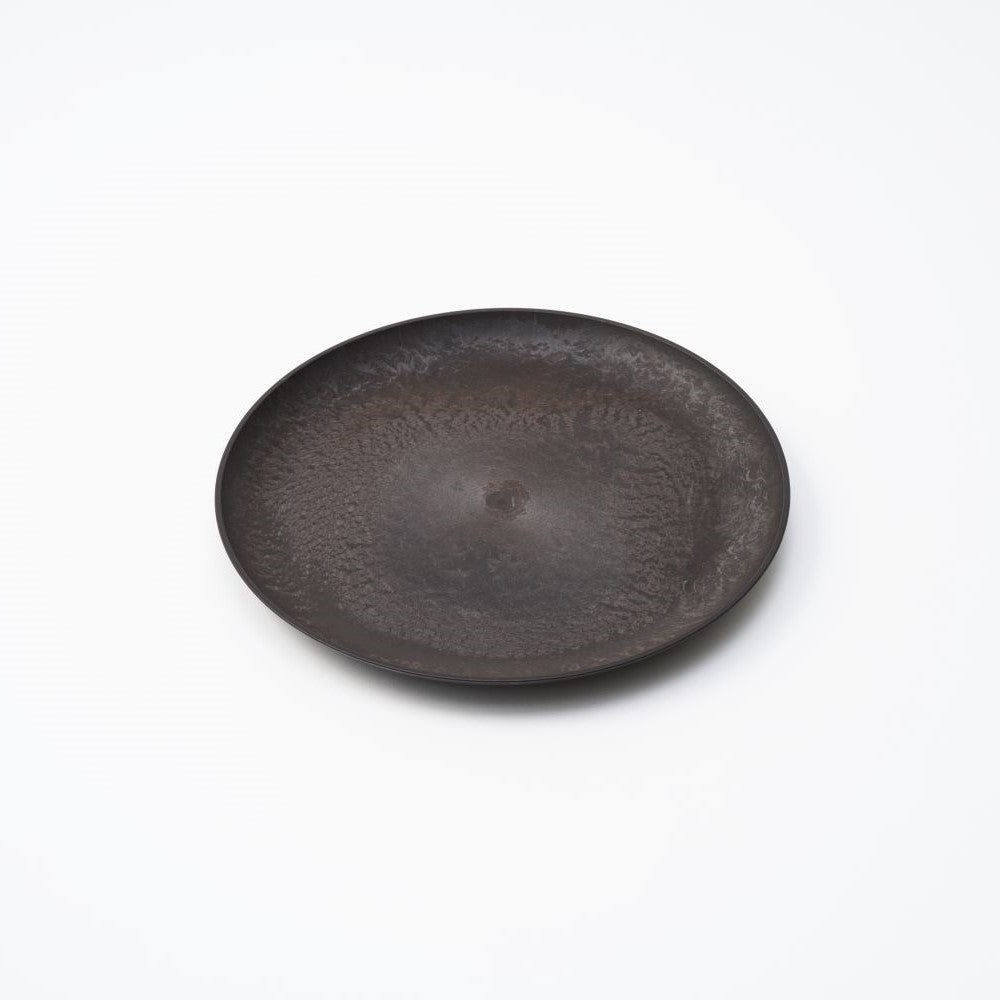 Letoa Collection 21cm Plate, Dark Brown | Designed by Kengo Kuma