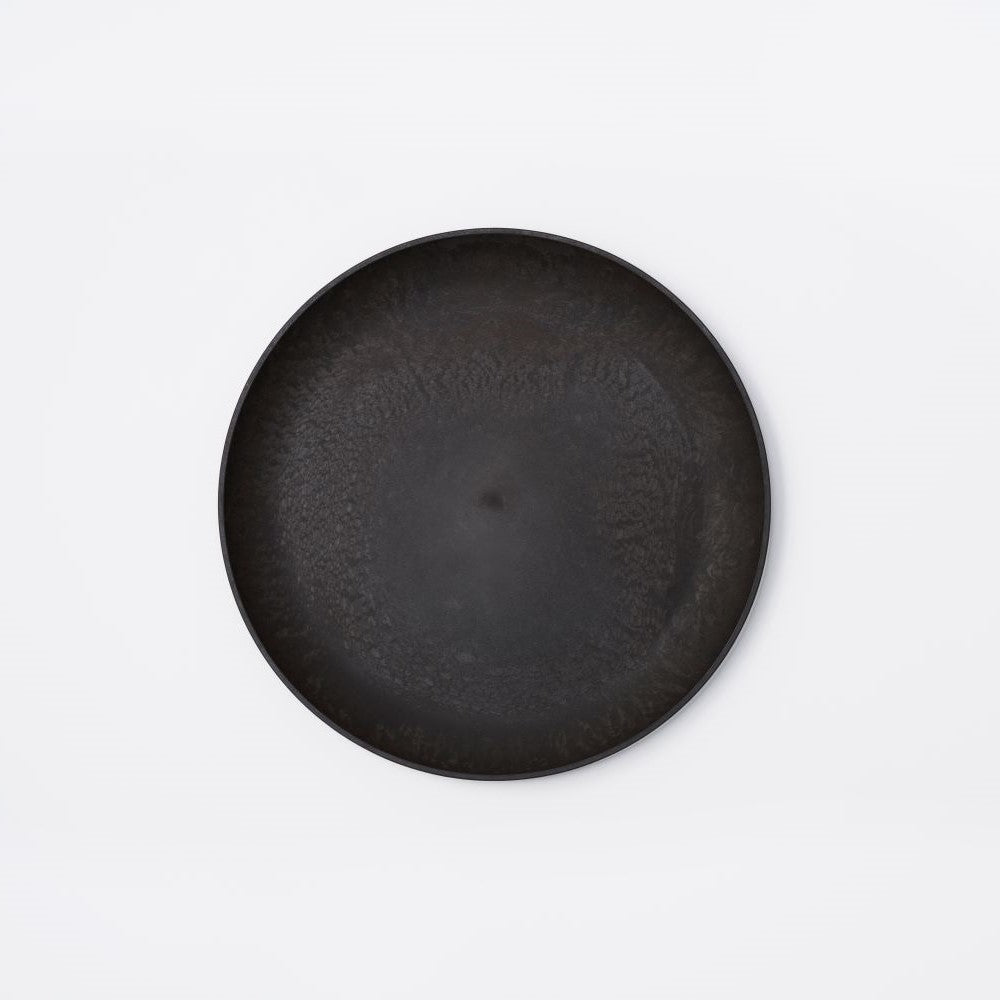 Letoa Collection 21cm Plate, Dark Brown | Designed by Kengo Kuma
