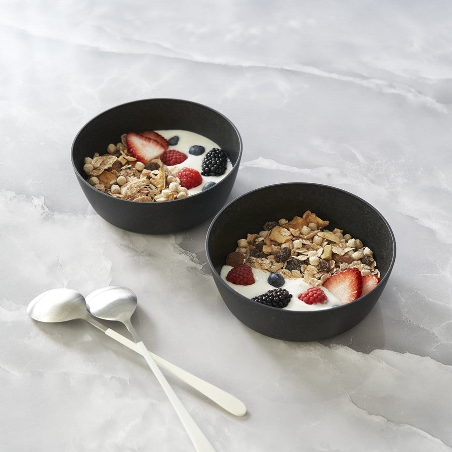 Letoa Collection 15cm Bowl, Black | Designed by Kengo Kuma