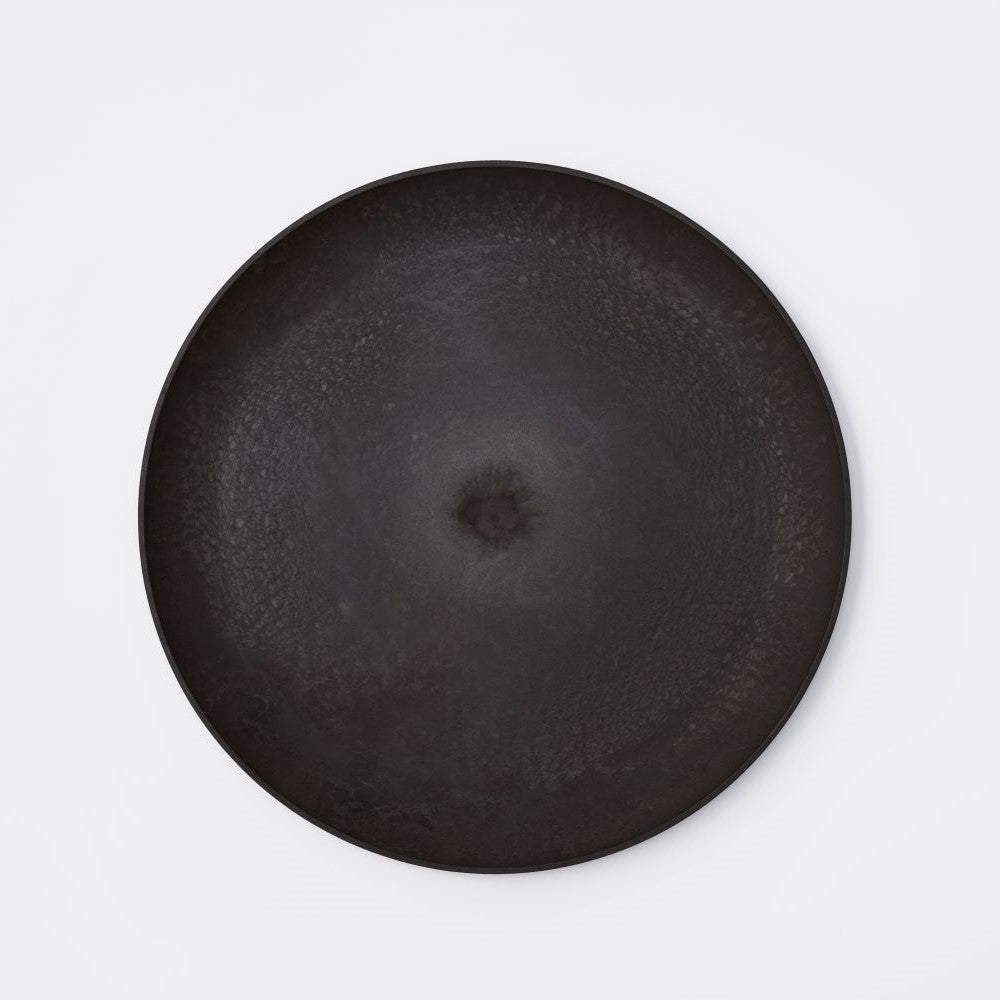 Letoa Collection 27cm Plate, Dark Brown | Designed by Kengo Kuma