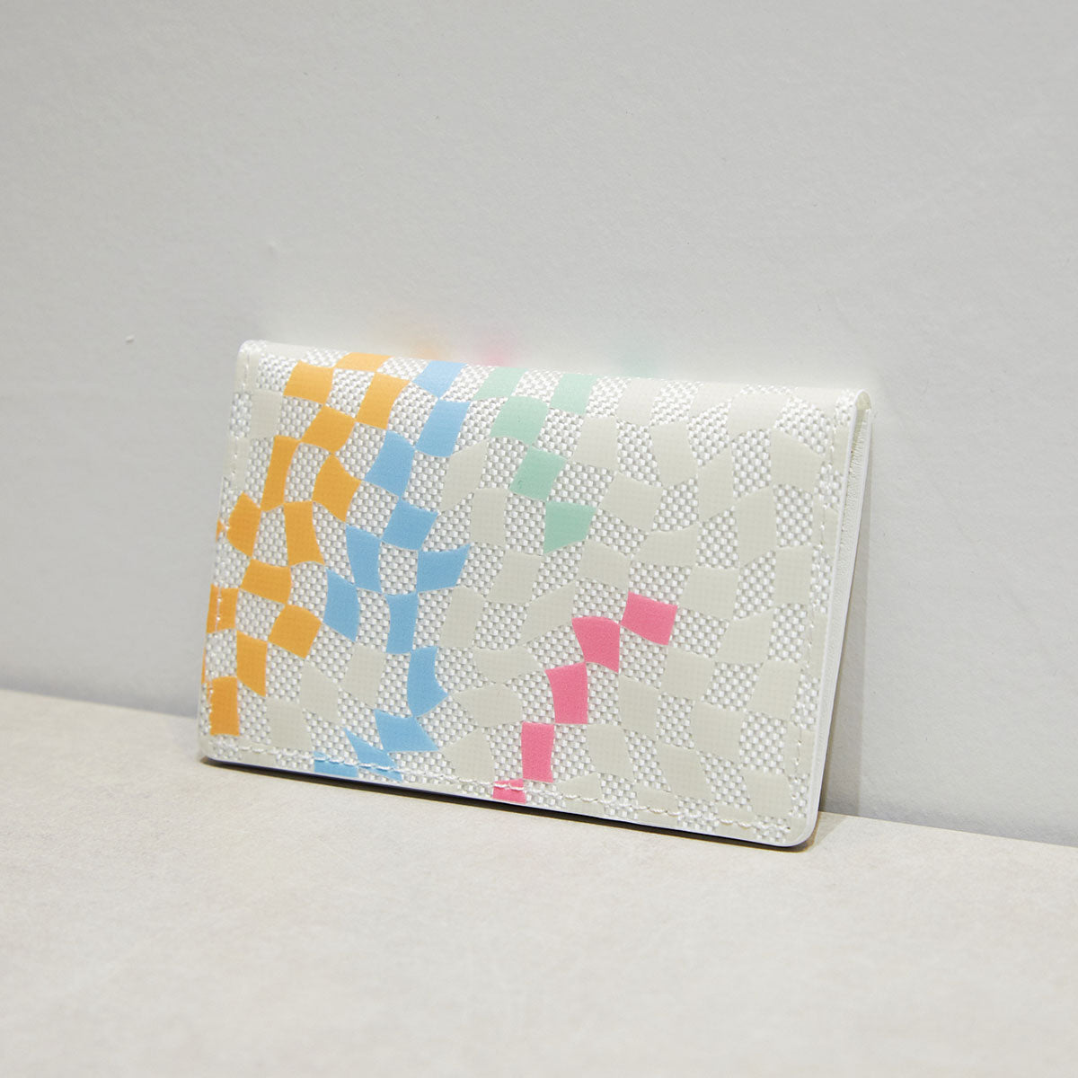 MINIMAL CARD CASE with MIKIO ART tile blue (GLASS FIBER)