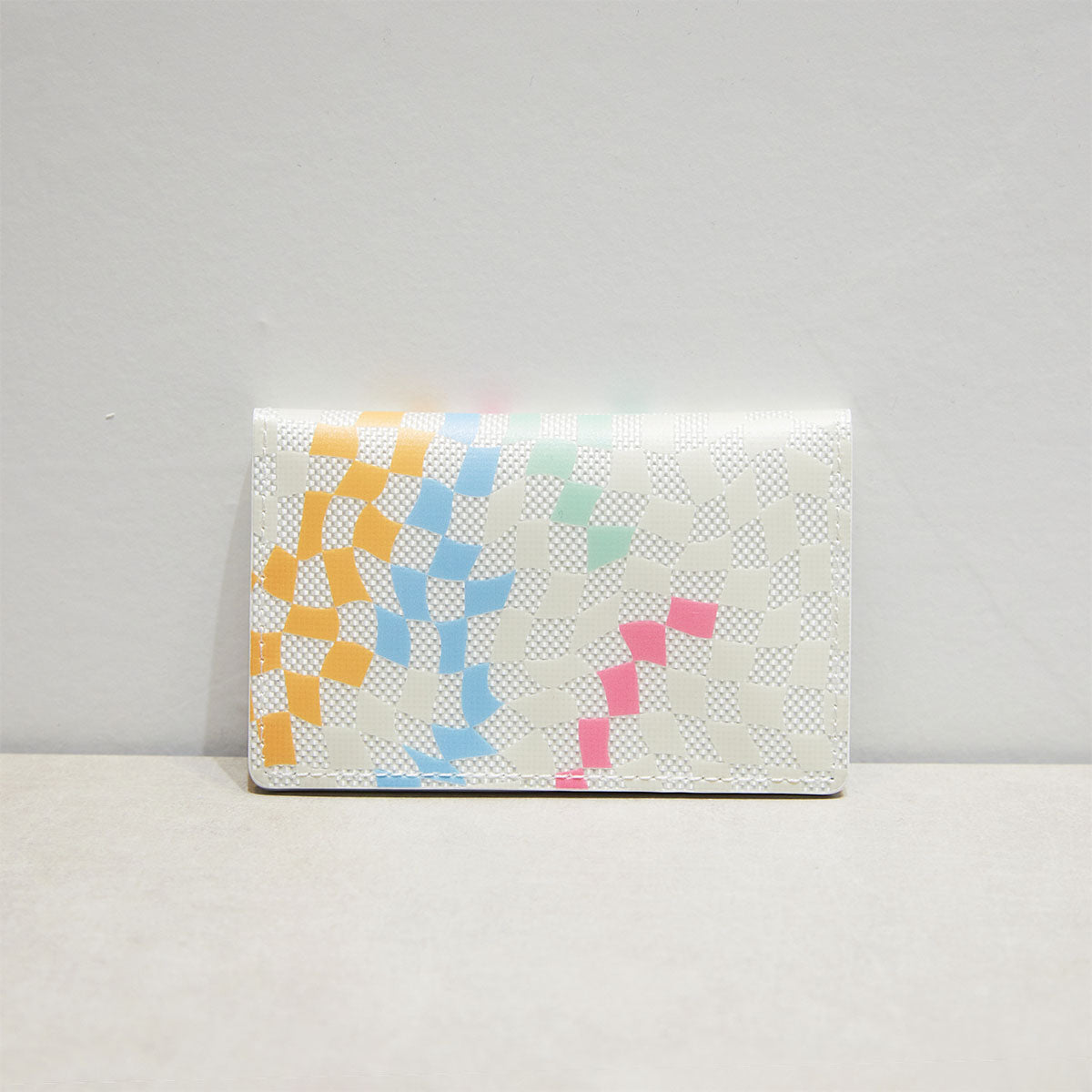 MINIMAL CARD CASE with MIKIO ART tile blue (GLASS FIBER)