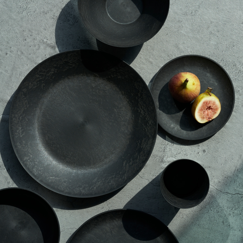 レトワコレクション 25cm 深皿 ブラック