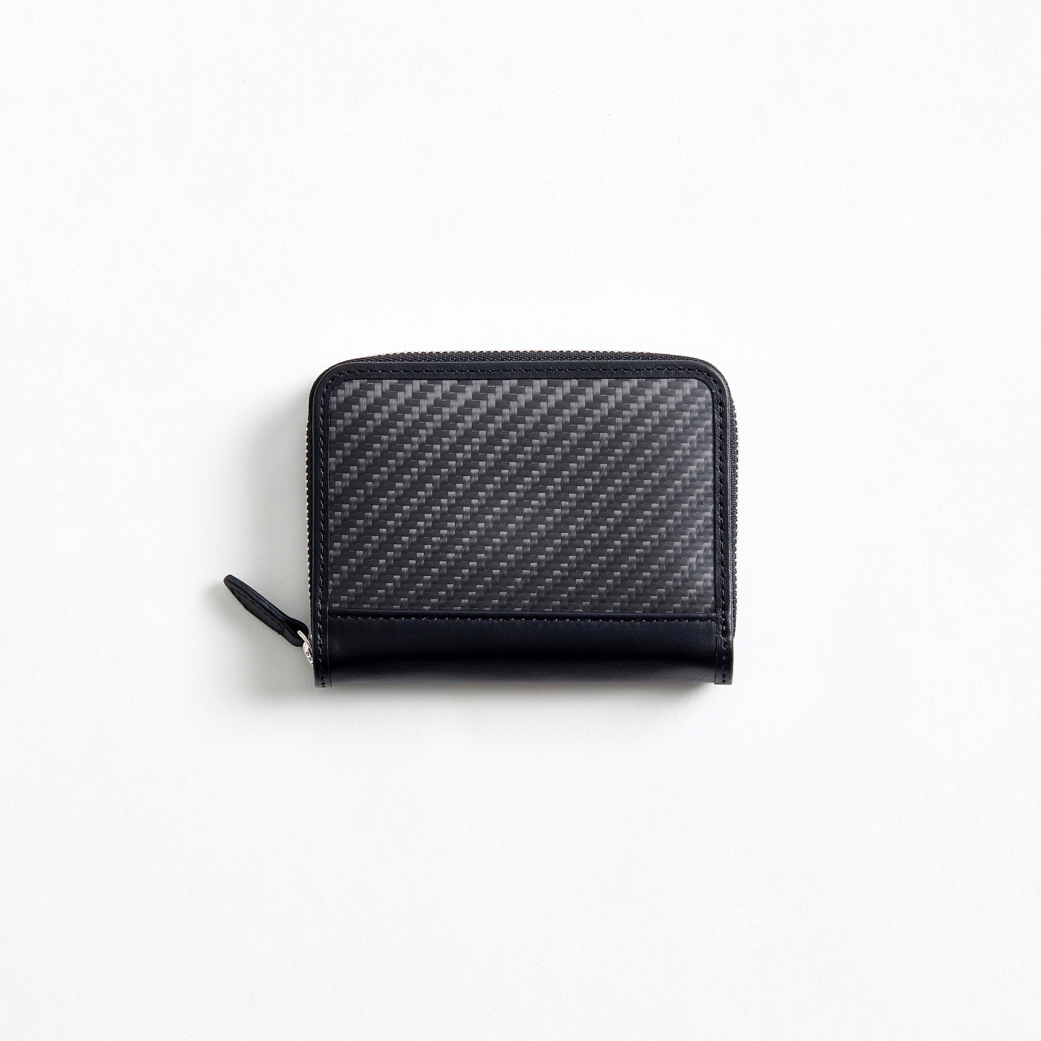 mini round zip wallet
