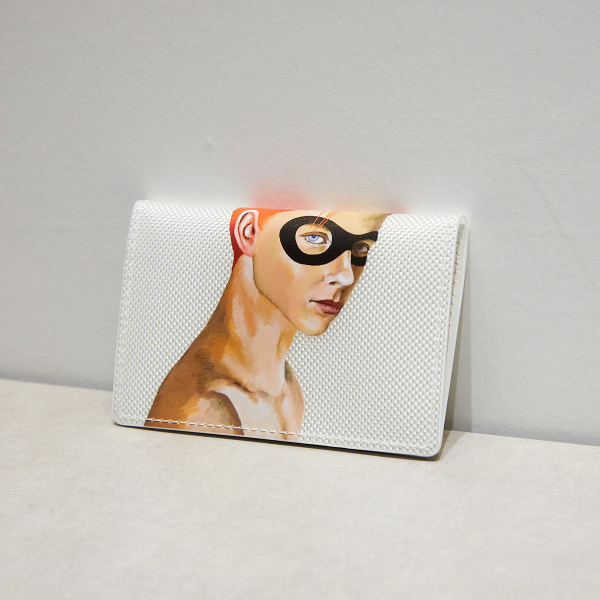 MINIMAL CARD CASE with MIKIO ART mens (GLASS FIBER)