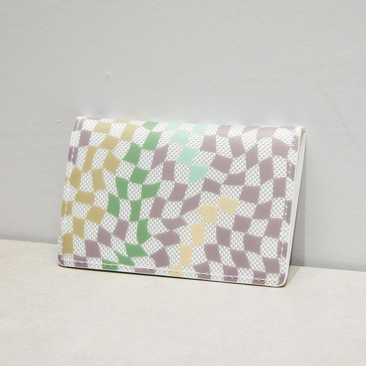 MINIMAL CARD CASE with MIKIO ART tile green (GLASS FIBER)