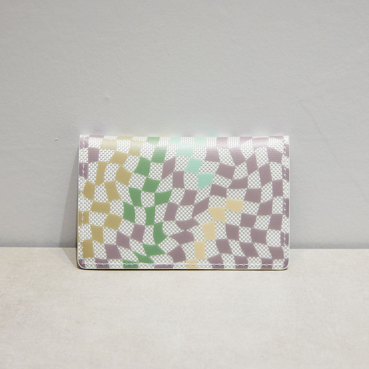 MINIMAL CARD CASE with MIKIO ART tile green (GLASS FIBER)