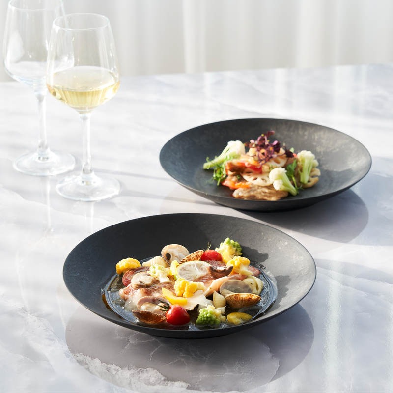 レトワコレクション 25cm 深皿 ブラック