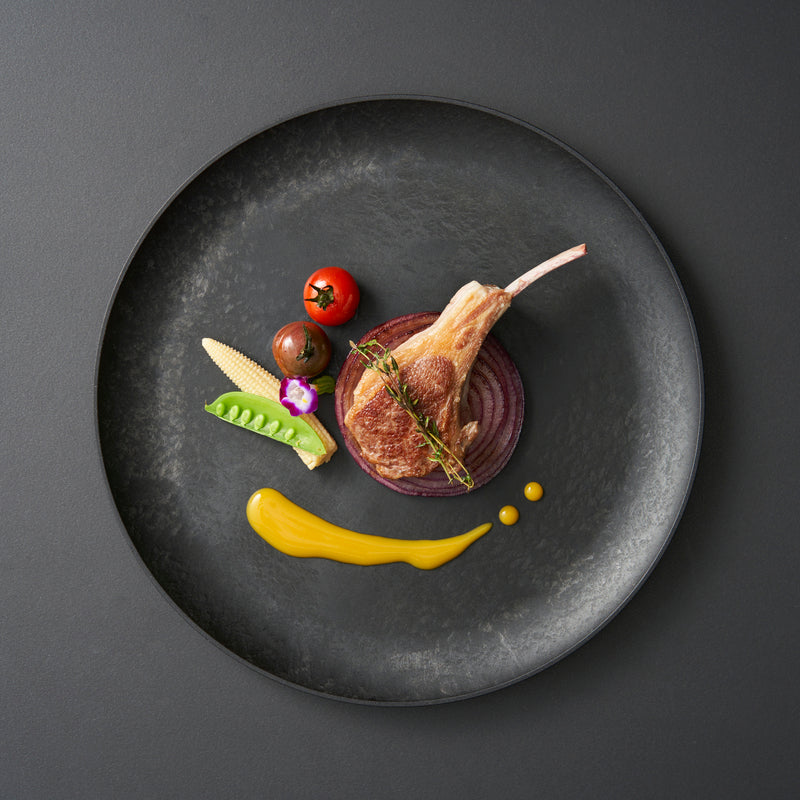 レトワコレクション  27cm プレート ブラック ペアギフトセット |  隈研吾デザイン