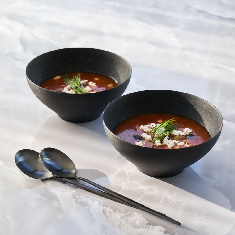 レトワコレクション 15cm 丸ボウル ブラック