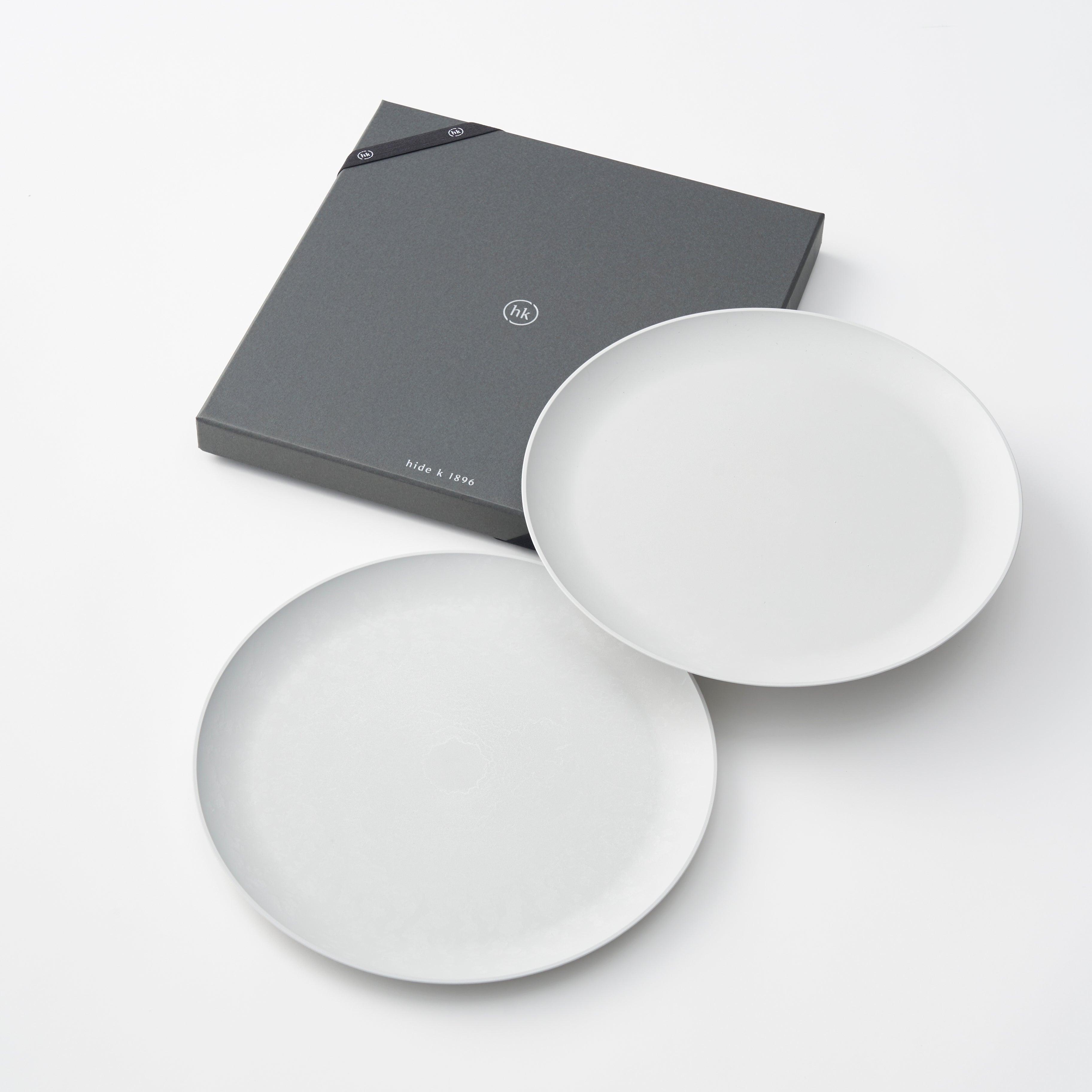 レトワ コレクション 27cm プレート ライトグレー ペアギフトセット | 隈研吾デザイン