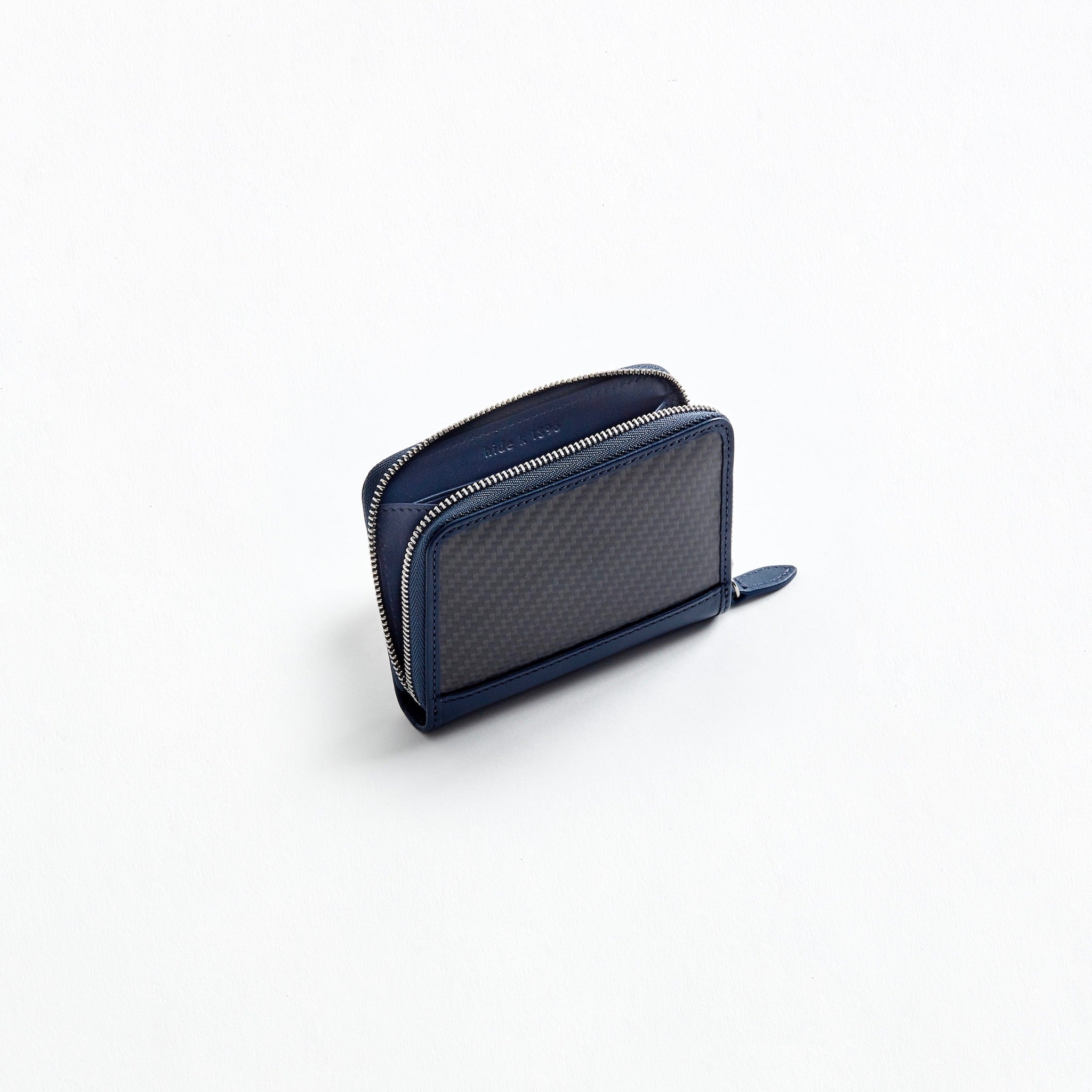 mini round zip wallet